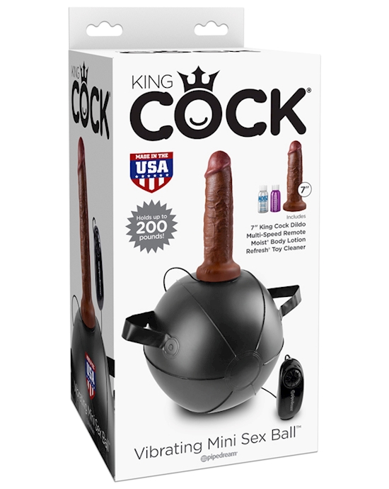 King Cock Vibrating Mini Sex Ball With 7 Inch Dildo