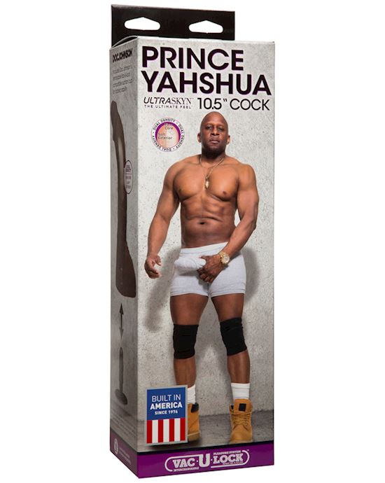 Prince Yahshua Ultraskyn 105 In Cockwith Removable Vac-u-lock Suction Cup Chocolate