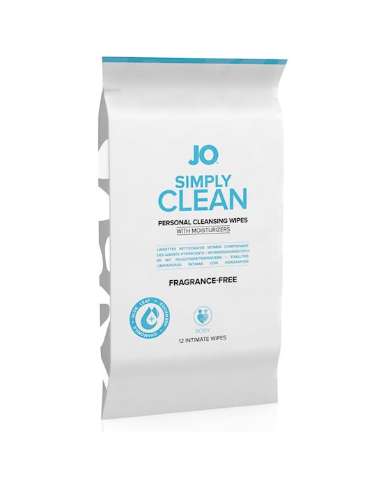 System Jo Wipes Simply Clean Fragrance Free 12 Pack