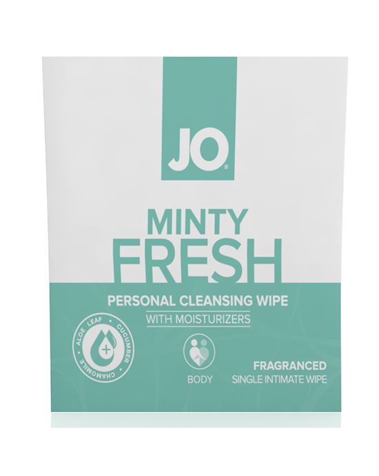 System Jo Wipes Minty Fresh Fragranced Single