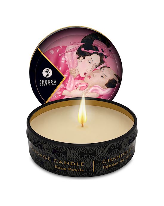Shunga Massage Candle Rose Petals 30 Ml