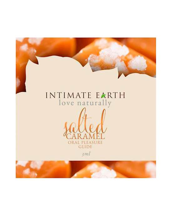 Intimate Earth Natural Flavours Glide Foil  Salted Caramel