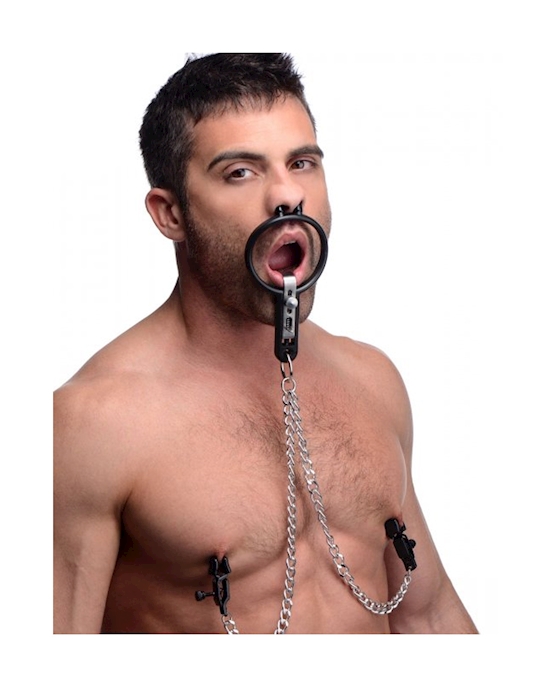 Degraded Mouth Spreader With Nipple Clamps