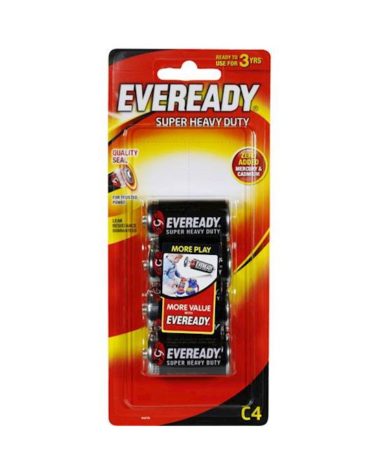 Eveready Super Heavy Duty C 4 Pack