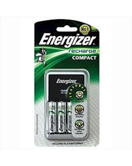 Energizer Compact Charger With 4 Aa Batteries