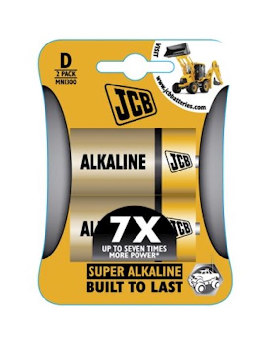 JCB D size Super Alkaline 15v Pack of 2