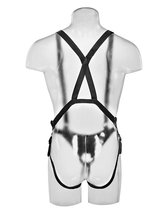 King Cock 10 In Hollow Strap On Suspender System