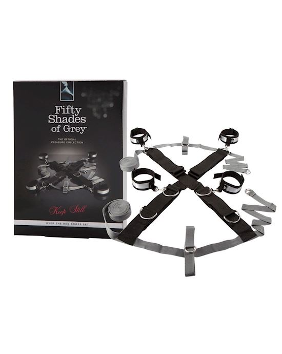 Fifty Shades of Grey Keep Still Over the Bed Cross Restraint Silver