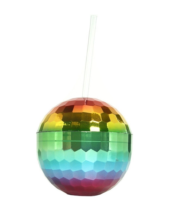 Rainbow Disco Ball Cup