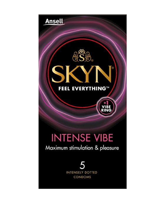 Ansell Skyn Intense Condoms 5 Pack With Vibrating Ring
