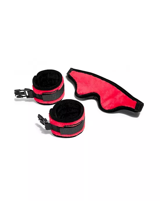 Liberator Plush Tease Restraint  Blindfold Kit