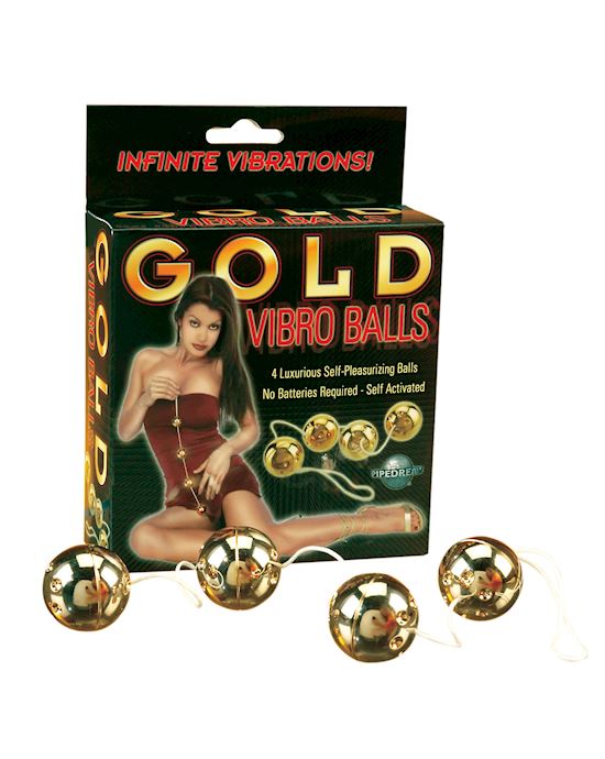 Gold Vibro Balls 4-pc Set