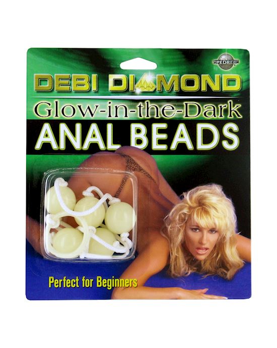 Debi Diamonds Glow Dark Anal Beads