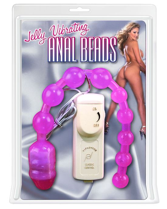 Jelly Vibrating Anal Beads Lavender
