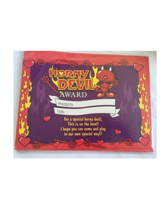 Horny Devil Certificate