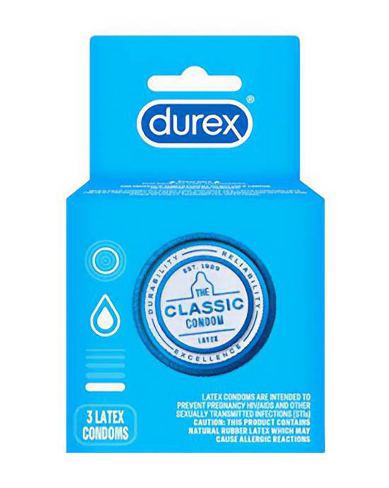 Durex Classic Condoms  3 Pack