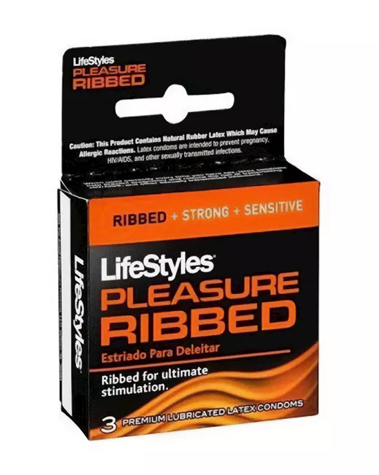 Lifestyles Ultra Ribbed Condoms  3 Pack