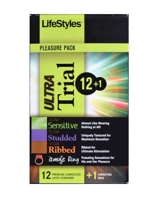 LifeStyles Ultra Trial 12pk  1 Vibrating Ring