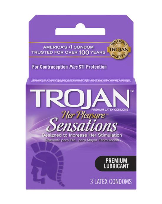 Trojan Her Pleasure Sensations 3pk