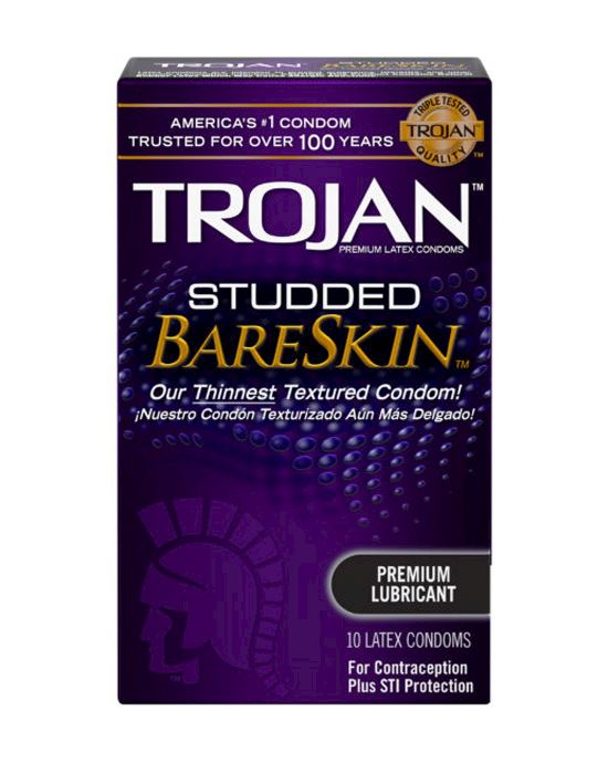 Trojan Studded BareSkin 10pk