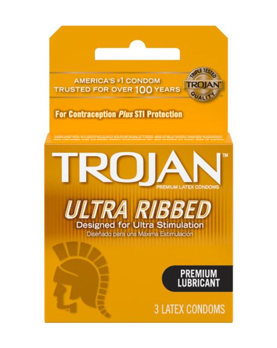 Trojan Ultra Ribbed 3pk