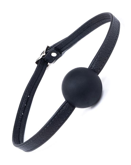 Silicone Ball Gag With Leather Strap