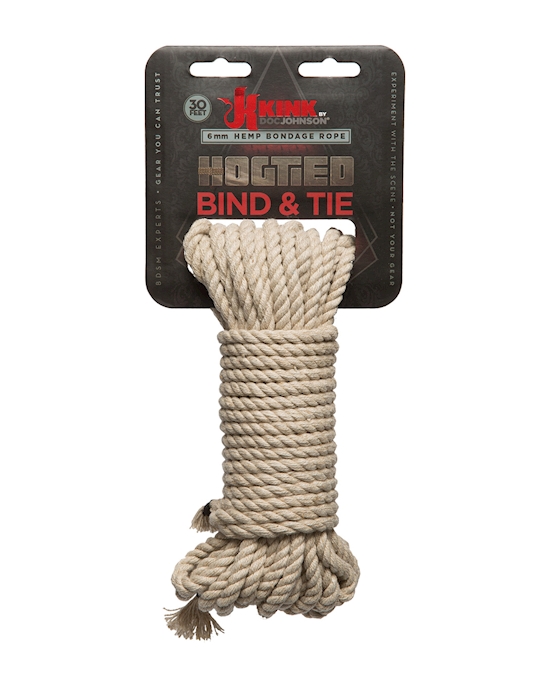 Doc Johnson x Kink Bind and Tie 30ft Hemp Bondage Rope