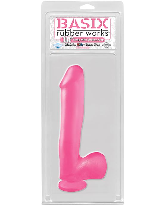 Basix 10 Inch Suction Cup Dildo