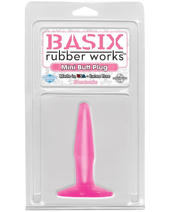 Basix Mini Butt Plug Pink
