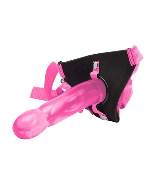 Climax Strap-on Pink Ice Dong & Harness Set