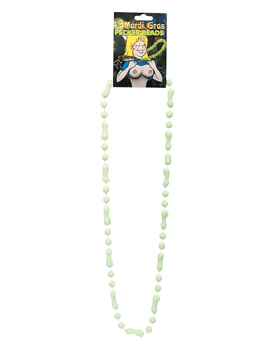 Mardi Gras Pecker Beads Glow