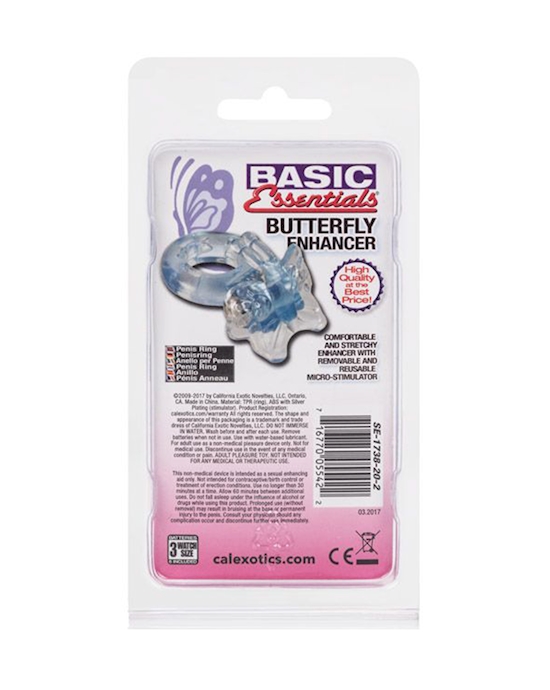 Basic Essentials Butterfly Vibrating Cock Ring