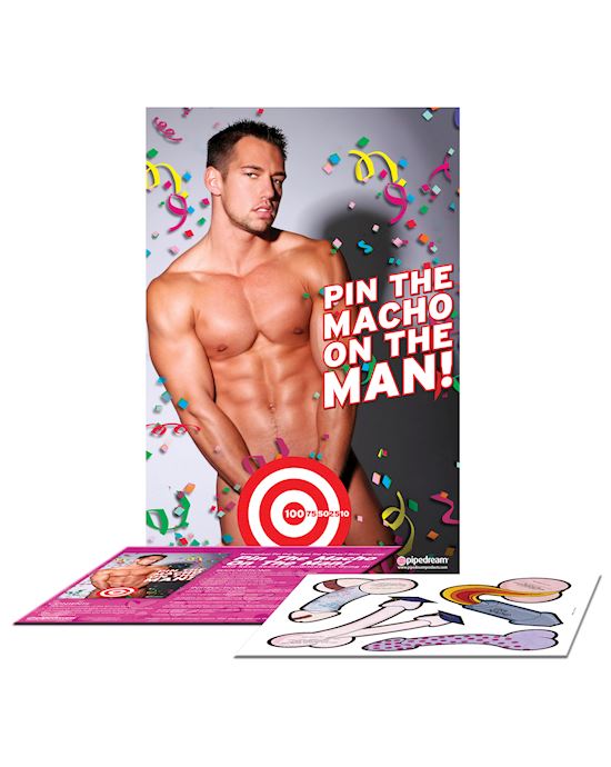 Pin The Macho On The Man Display Of 12