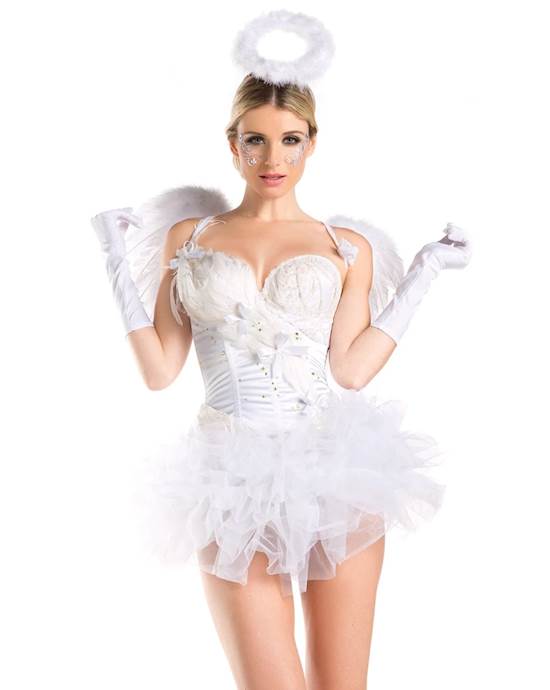 2 Piece 2 For 1 White Swan / Angel Costume Set - S/m