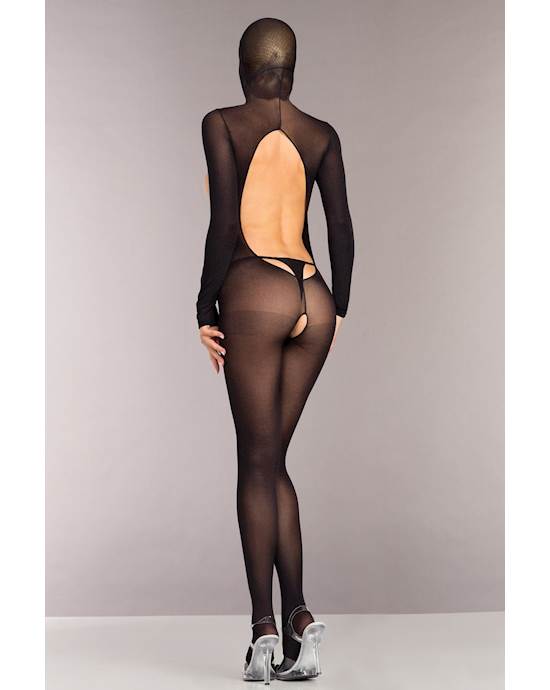 Opaque Cupless And Crotchless Bodystocking - O/s