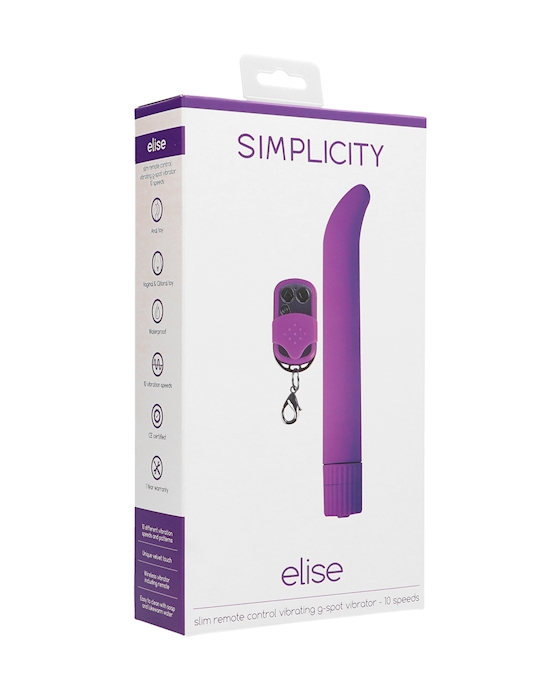Elise Slim Remote Control Vibrating G-spot Vibrator