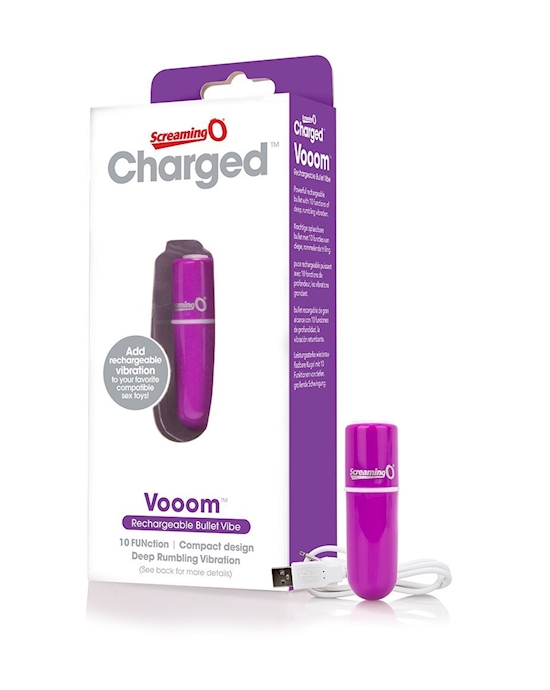 Charged Vooom Rechargeable Bullet Vibe Purple