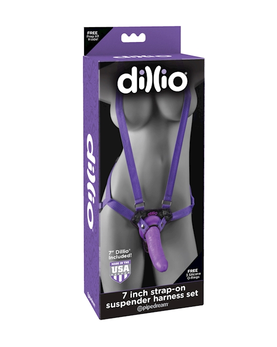Dillio  7 Inch Strap-on Suspender Harness Set