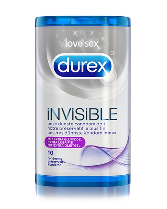 Durex Invisible Extra Lubricated Condoms 10 Pcs
