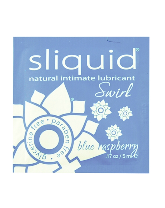 Sliquid Naturals Swirl Lubricant Pillow Blue Raspberry 5 Ml