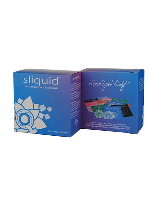 Sliquid Naturals Lube Cube -12 Sachet Sample Pack