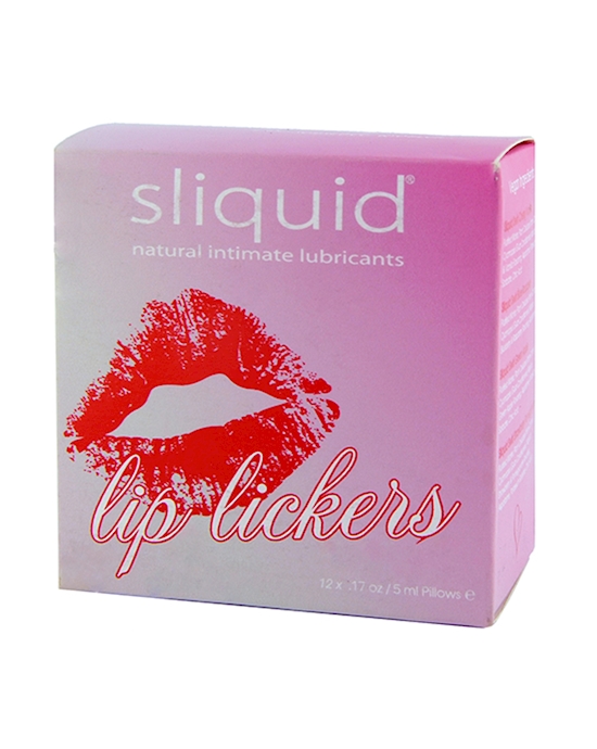 Sliquid Lip Lickers Lube Cube 12 Sachets Of Flavoured Lube