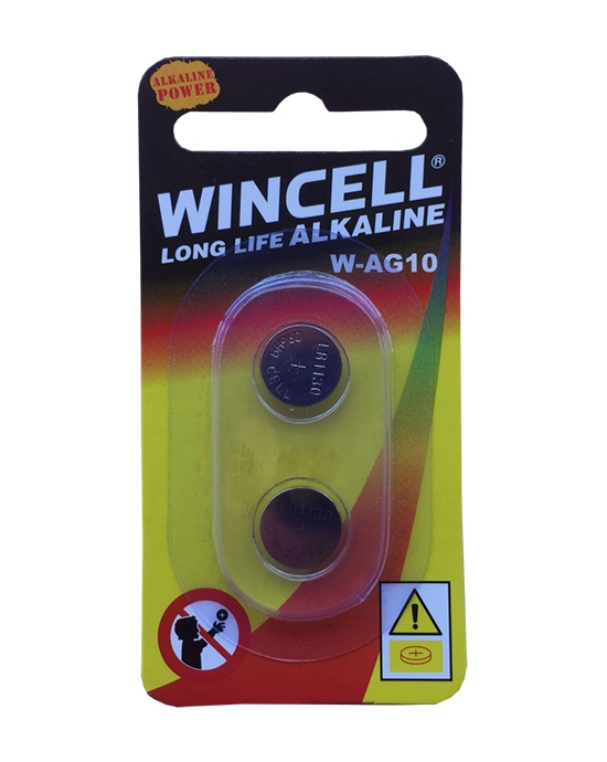 Wincell Long Life Alkaline AG10 2 pack