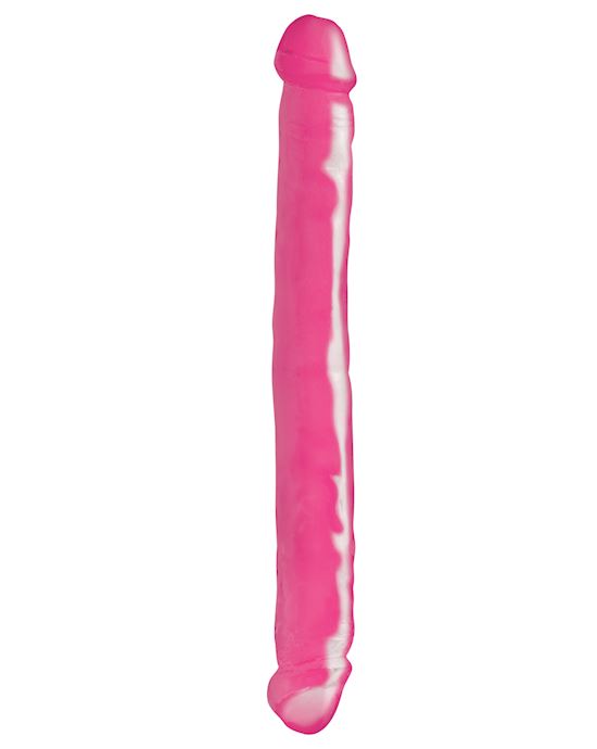Basix 12 Inch Double Ended Dildo Pink