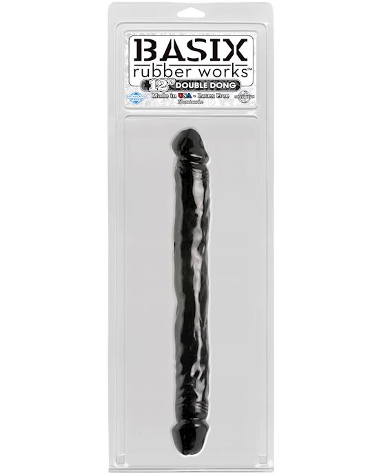 Basix 12 Inch Double Dong Black