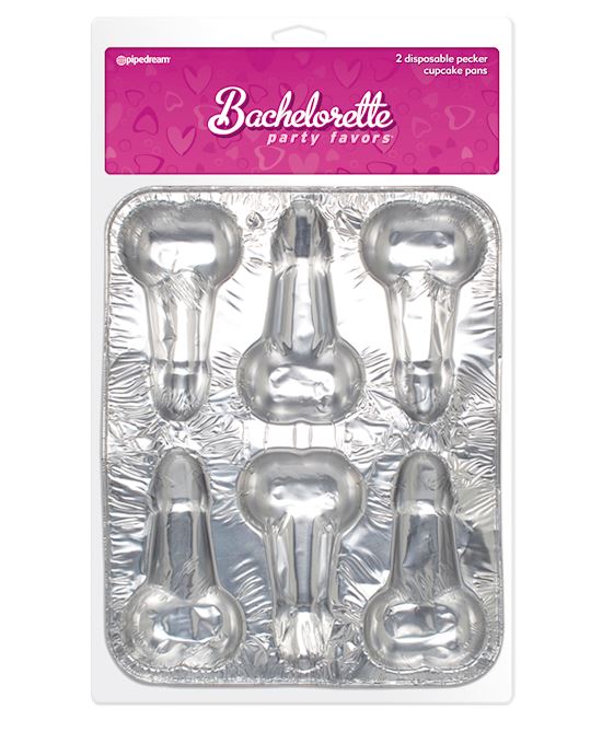 Disposable Pecker Cup Cake Pans 2 Pack