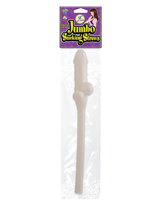 11 Inch Jumbo Sucking Straw Glow In The Dark