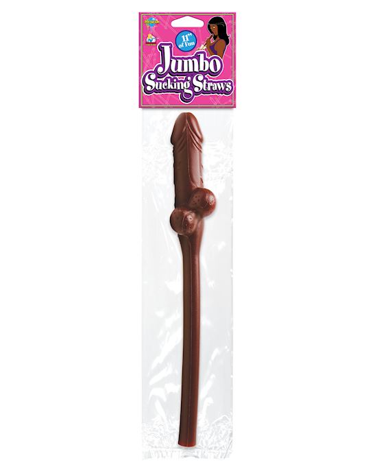 11 Inch Jumbo Sucking Straw Brown