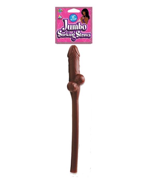 11 Inch Jumbo Sucking Straw Brown