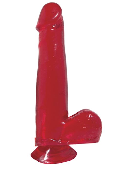 Basix 7.5 Inch Dong W Suction Red